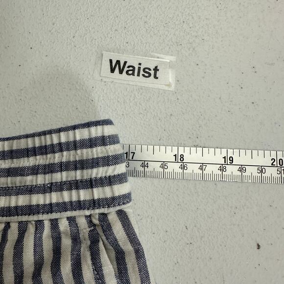 Talbots Womens Pants 12 Linen Blend Stripe Coastal Grandma Cottagecore Nautical - Picture 4 of 7